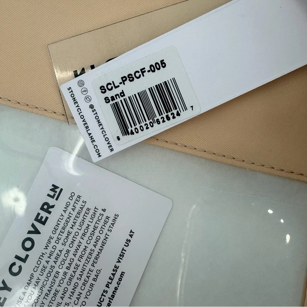 Stoney Clover Lane Plane Clear Flat Pouch Sand Travel Organizer NEW - Picture 3 of 3